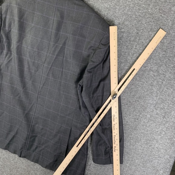 Etro Milano Blazer Jacket Men 44R Gray Windowpane Wool - Picture 13 of 16